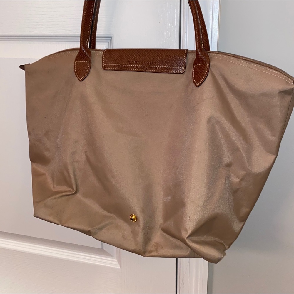 Beige long champ bag